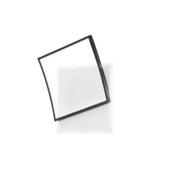 "Plafoniera LED AYRTON quadrata in alluminio bianca e nera, CCT"