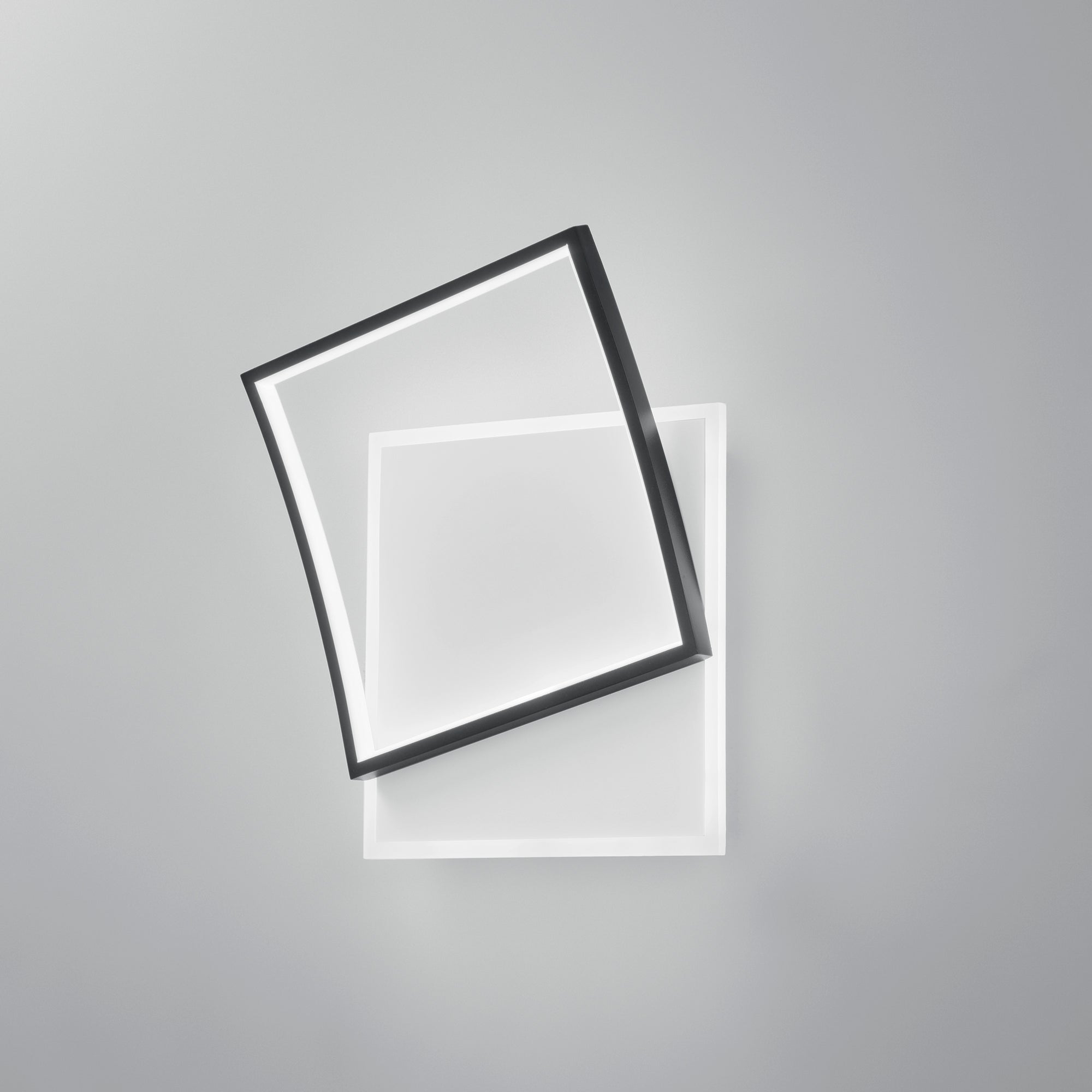 PLAFONIERA LED AYRTON QUADRATA NERA 42W 5200LM CCT 37X10X42CM