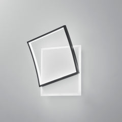 PLAFONIERA LED AYRTON QUADRATA NERA 42W 5200LM CCT 37X10X42CM
