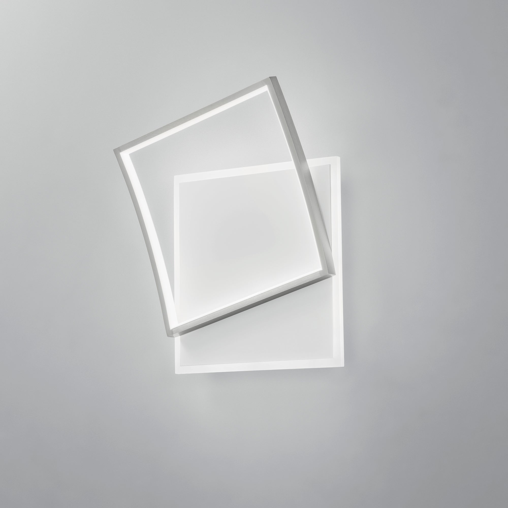 PLAFONIERA LED AYRTON QUADRATA NICKEL 42W 5200LM CCT 37X10X42CM