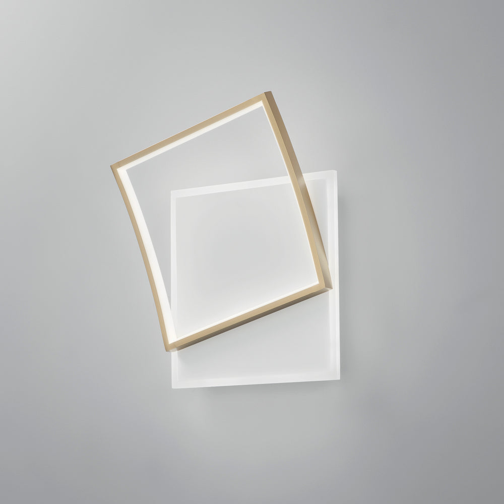 PLAFONIERA LED AYRTON QUADRATA ORO 42W 5200LM CCT 37X10X42CM