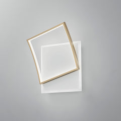 PLAFONIERA LED AYRTON QUADRATA ORO 42W 5200LM CCT 37X10X42CM