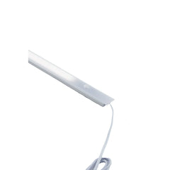 "Barra LED LINE in alluminio argento con sensore di movimento 127 cm."