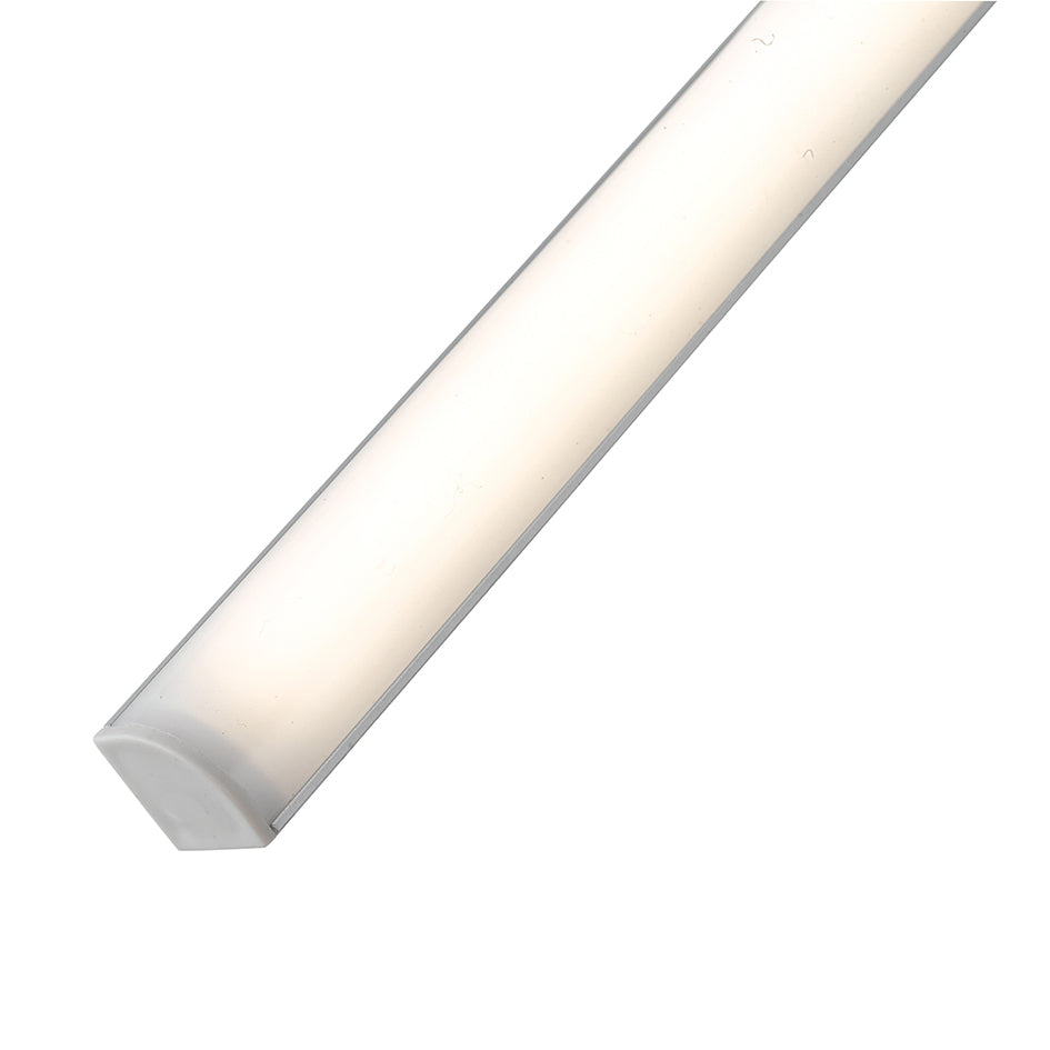 "Sottopensile LED angolare UNIX argento con interruttore touch 17,28W 90 cm."