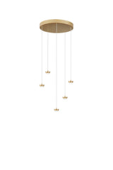 "Base per sospensione Giselle oro a 5 punti luce - Ø 36cm."