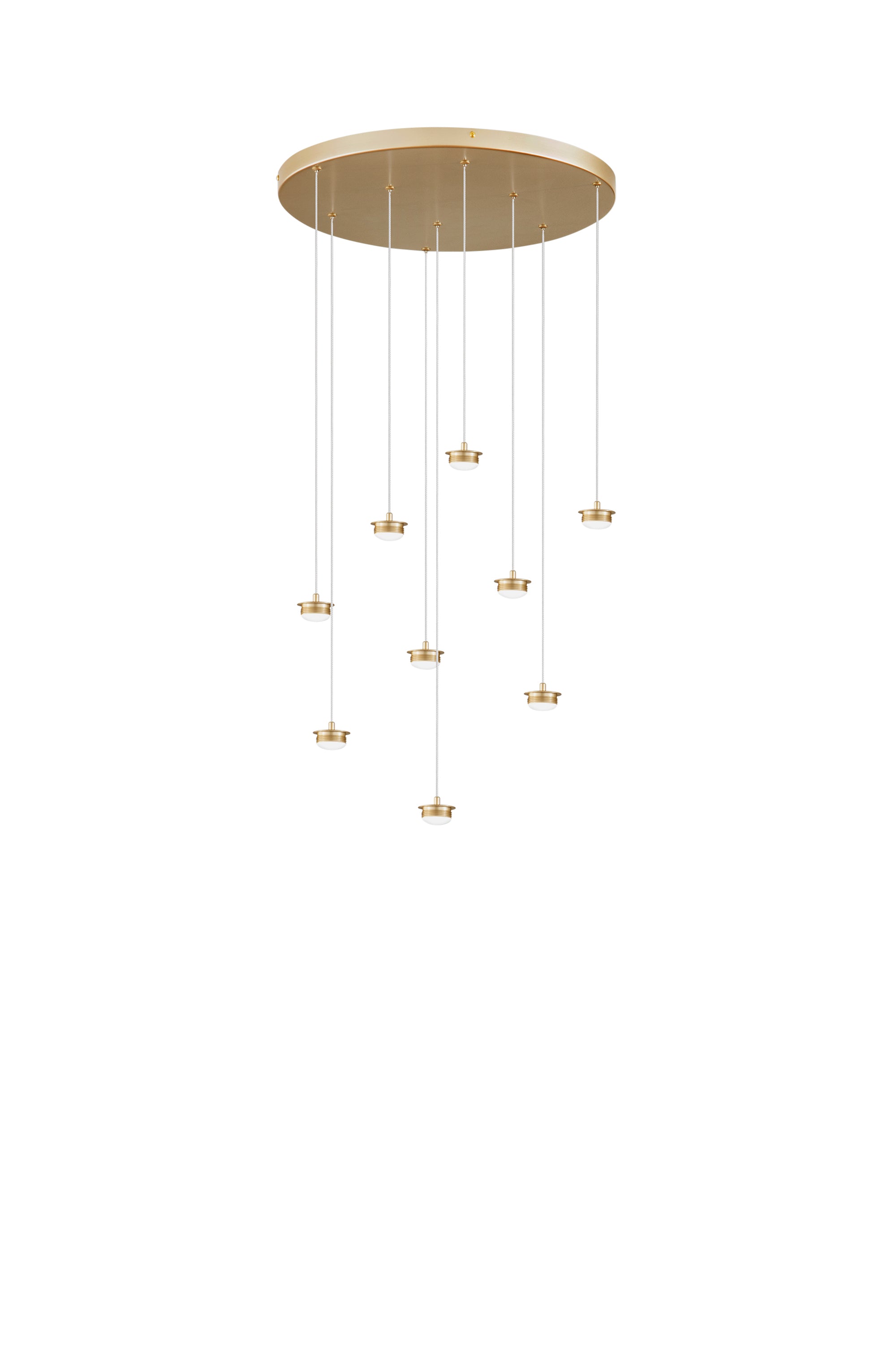 "Base per sospensione Giselle oro 9 punti luce - Ø 60cm."