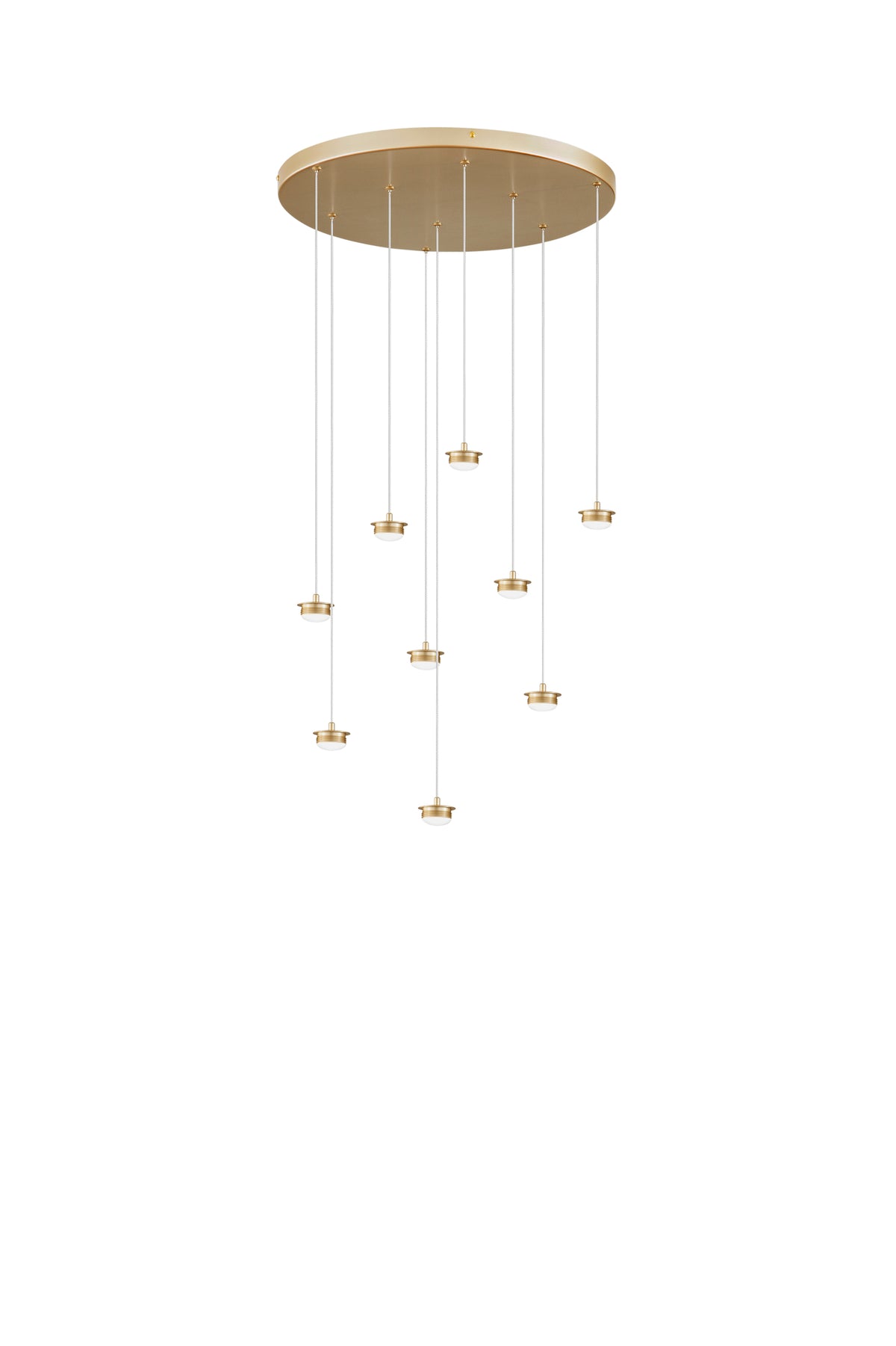 "Base per sospensione Giselle oro 9 punti luce - Ø 60cm."