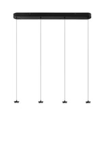 "Base per sospensione Giselle nera dritta a 4 punti luce - 80 cm."