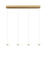 "Base per sospensione Giselle oro dritta a 4 punti luce - 80 cm."