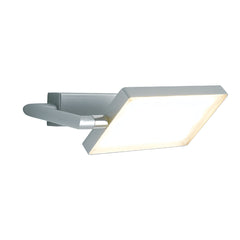 "Applique LED BOOK in alluminio grigio con diffusore orientabile"
