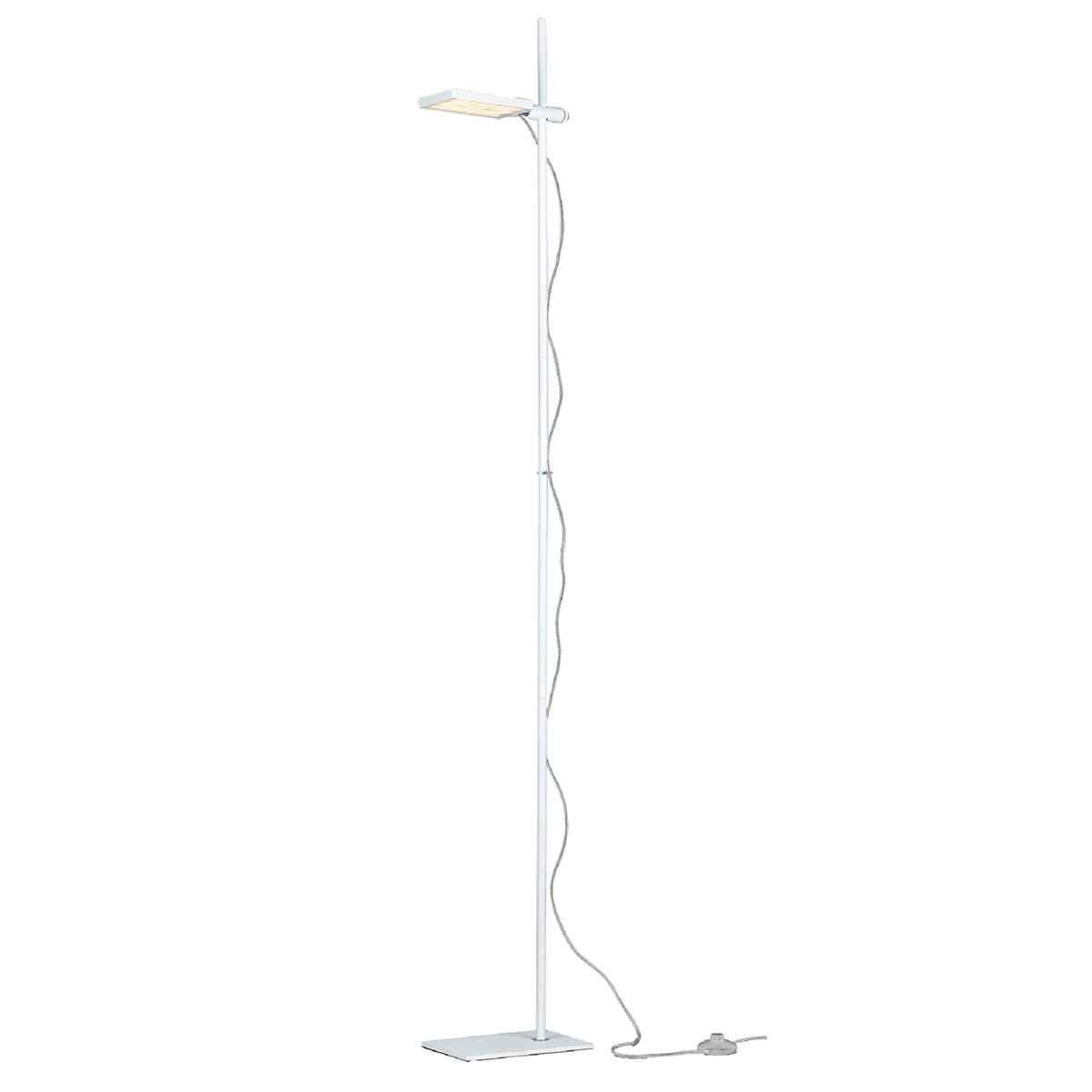 "Piantana LED BOOK in alluminio bianco con diffusore orientabile"