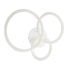 "Plafoniera BRYANT bianca con tre diffusori diamantati 86W luce naturale"