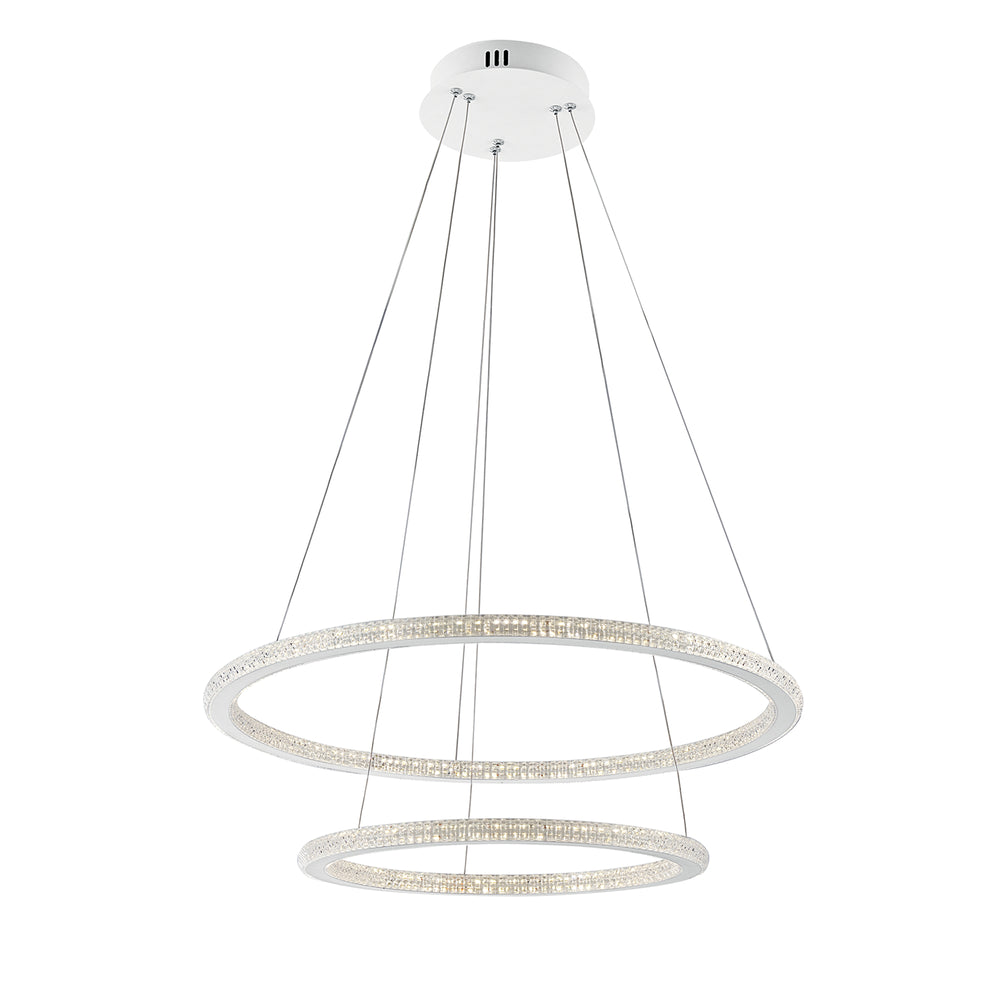 SOSPENSIONE LED BRYANT BIANCA 50W 6640LM 3000K 60X40X150CM