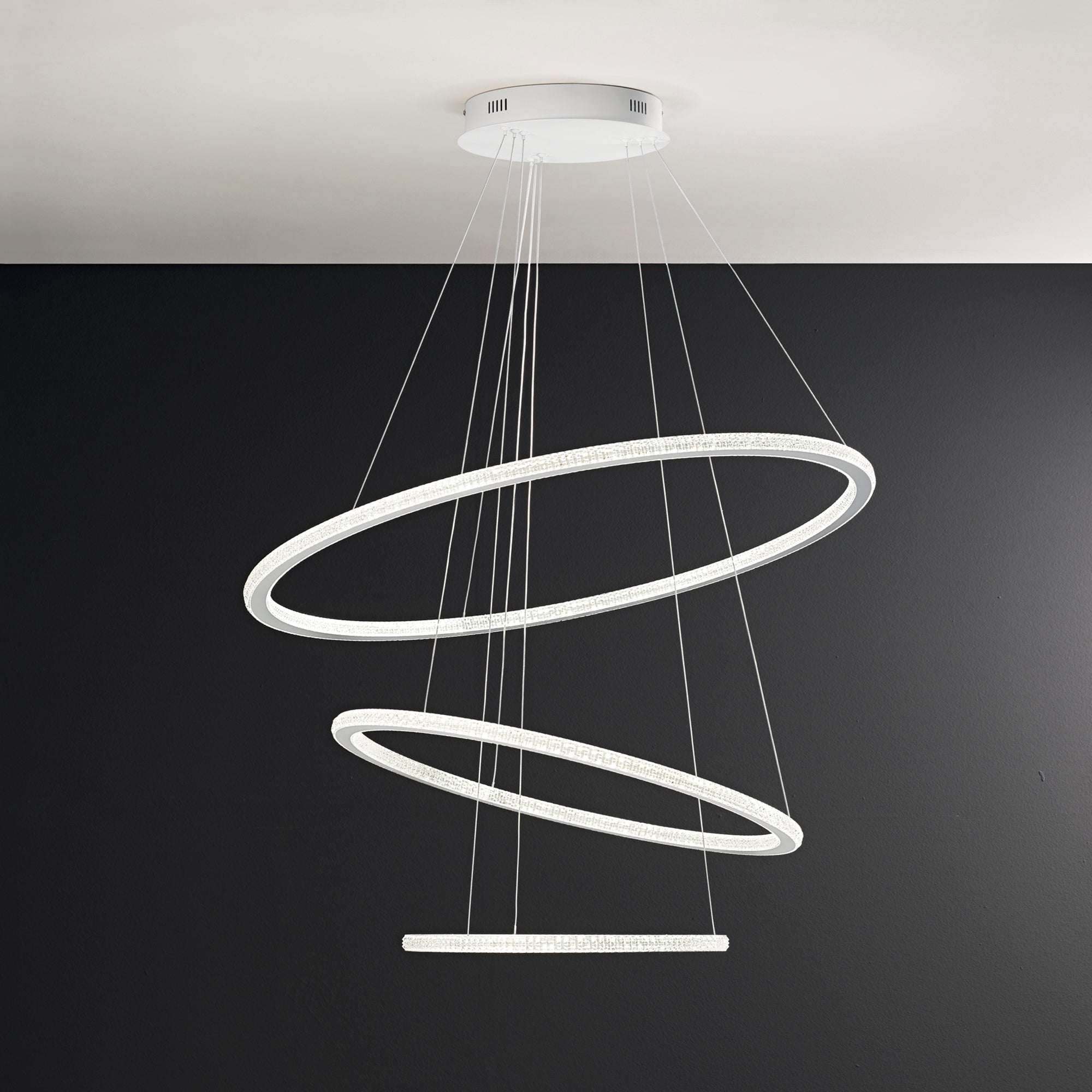 SOSPENSIONE LED BRYANT BIANCA 100W 11900LM 4000K 80X60X150CM