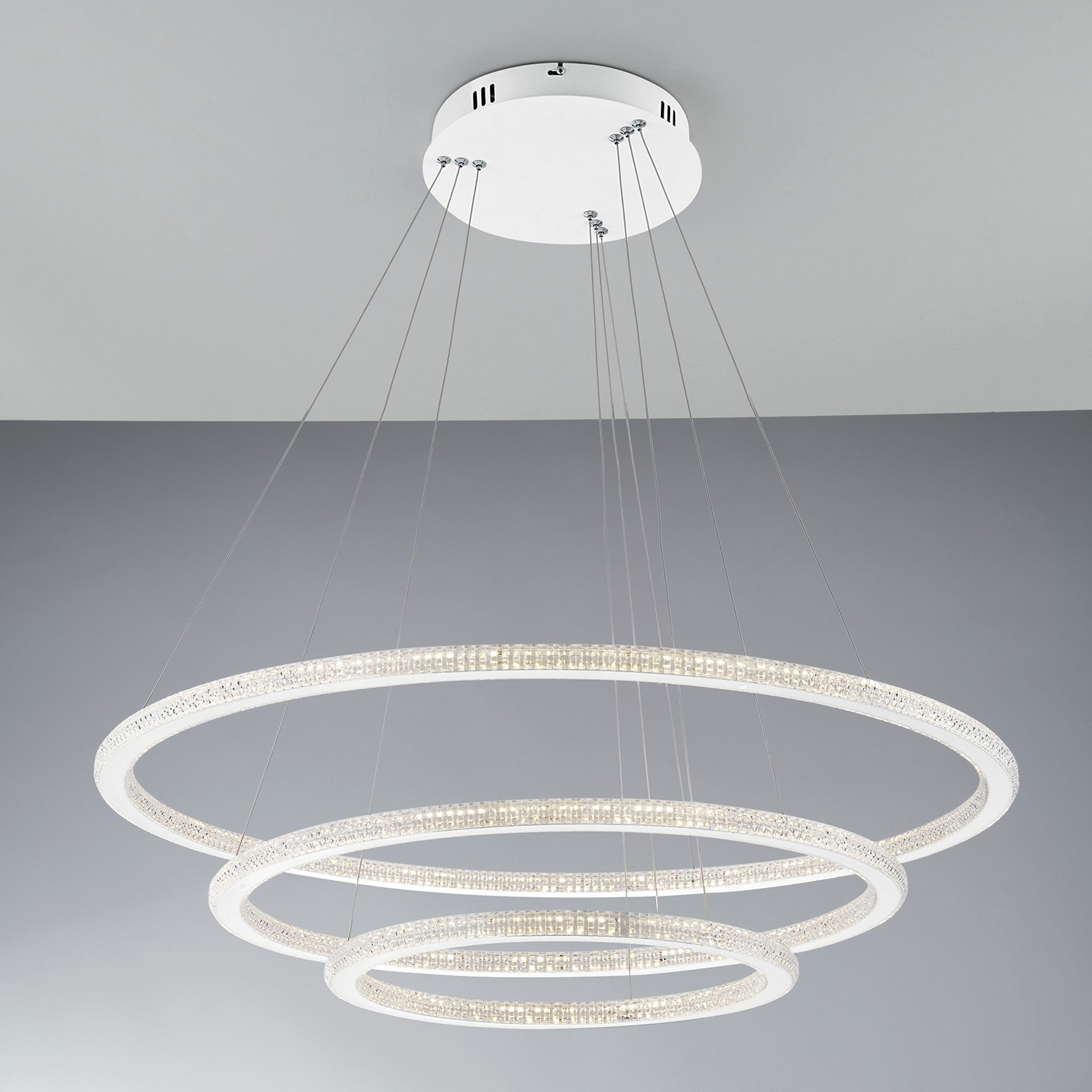 SOSPENSIONE LED BRYANT BIANCA 100W 11900LM 4000K 80X60X150CM