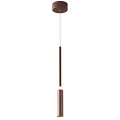 "Sospensione LED CANDLE in alluminio bronzo luce singola biemissione"