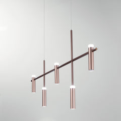 SOSPENSIONE LED CANDLE BRONZO 35W 3600LM 4000K 120X19,1X125CM