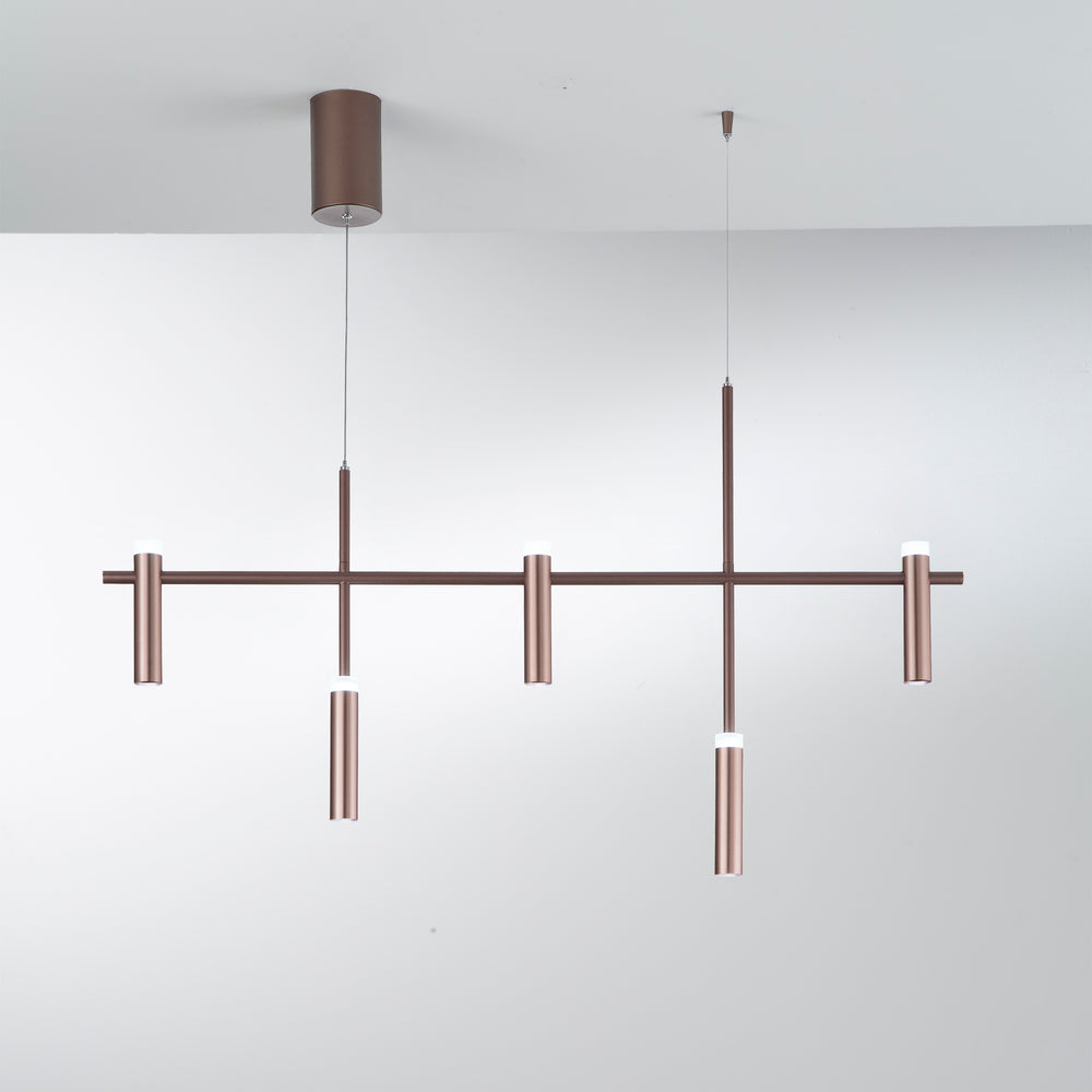 SOSPENSIONE LED CANDLE BRONZO 35W 3600LM 4000K 120X19,1X125CM