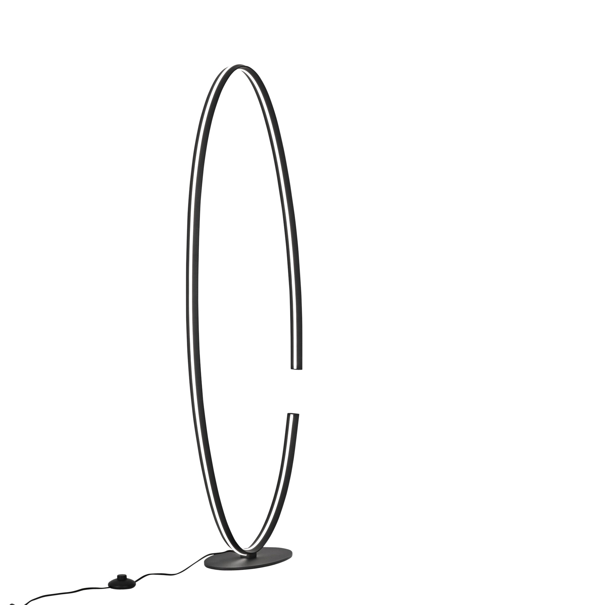 "Piantana LED CLARKE in alluminio nero 3000K (luce calda)"
