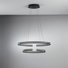 SOSPENSIONE LED CLARKE NERA 60W 6750LM 4000K 78X40X124CM