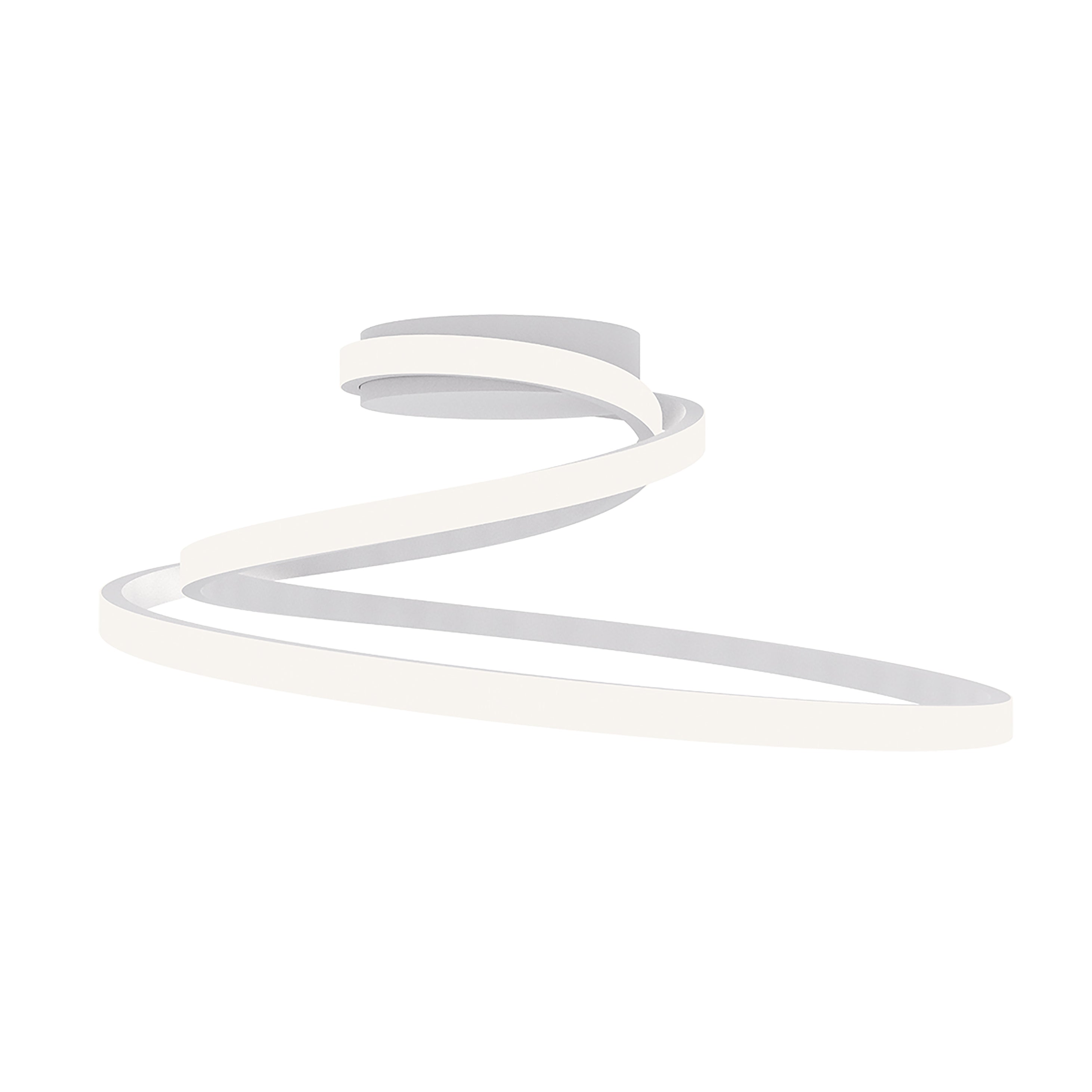 "Plafoniera LED COASTER in alluminio bianco con interruttore CCT"