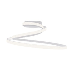 "Plafoniera LED COASTER in alluminio bianco con interruttore CCT"