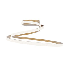 "Plafoniera LED COASTER in alluminio oro con interruttore CCT"