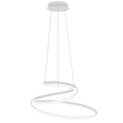 "Sospensione LED COASTER in alluminio bianco con interruttore CCT"