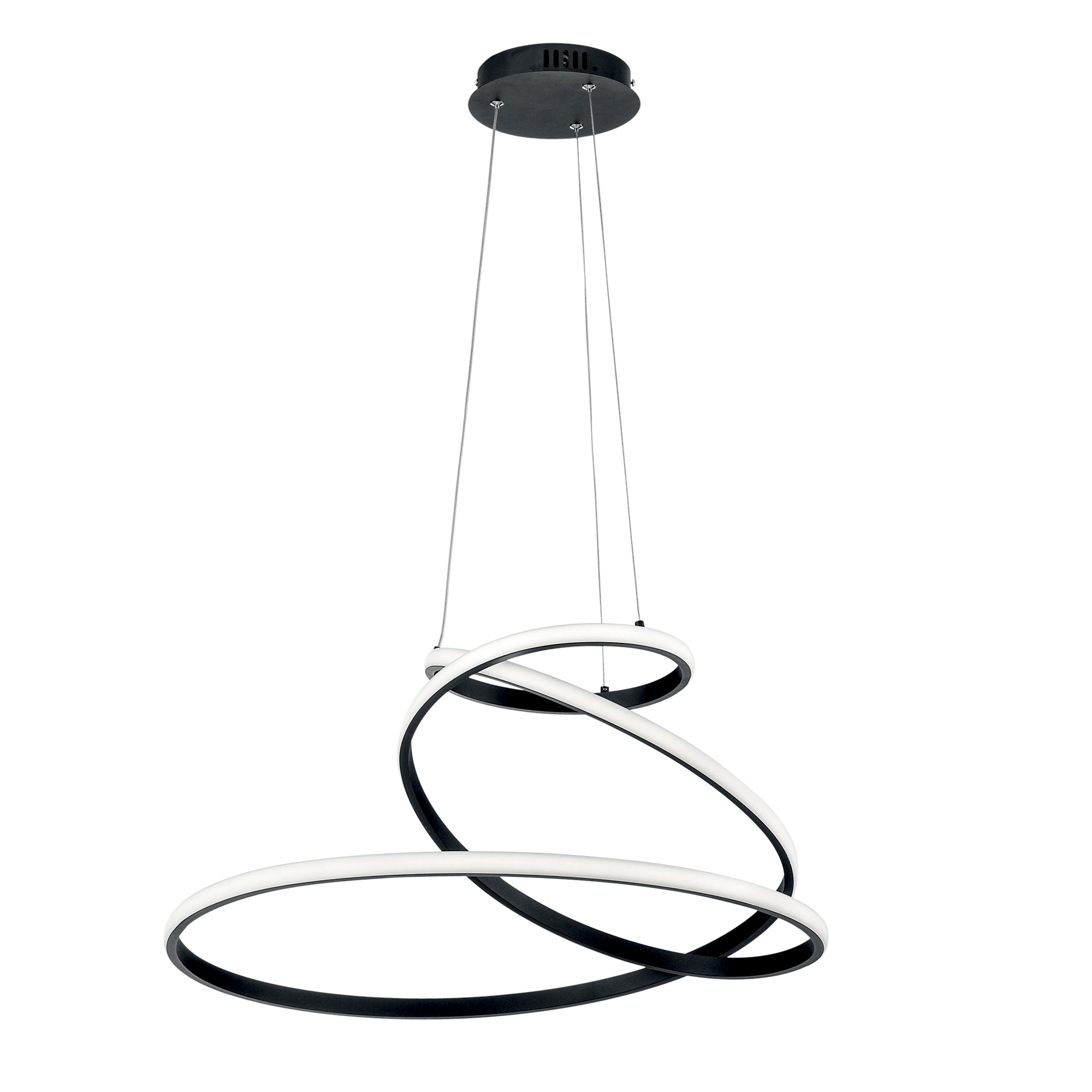 "Sospensione LED COASTER in alluminio nero con interruttore CCT"