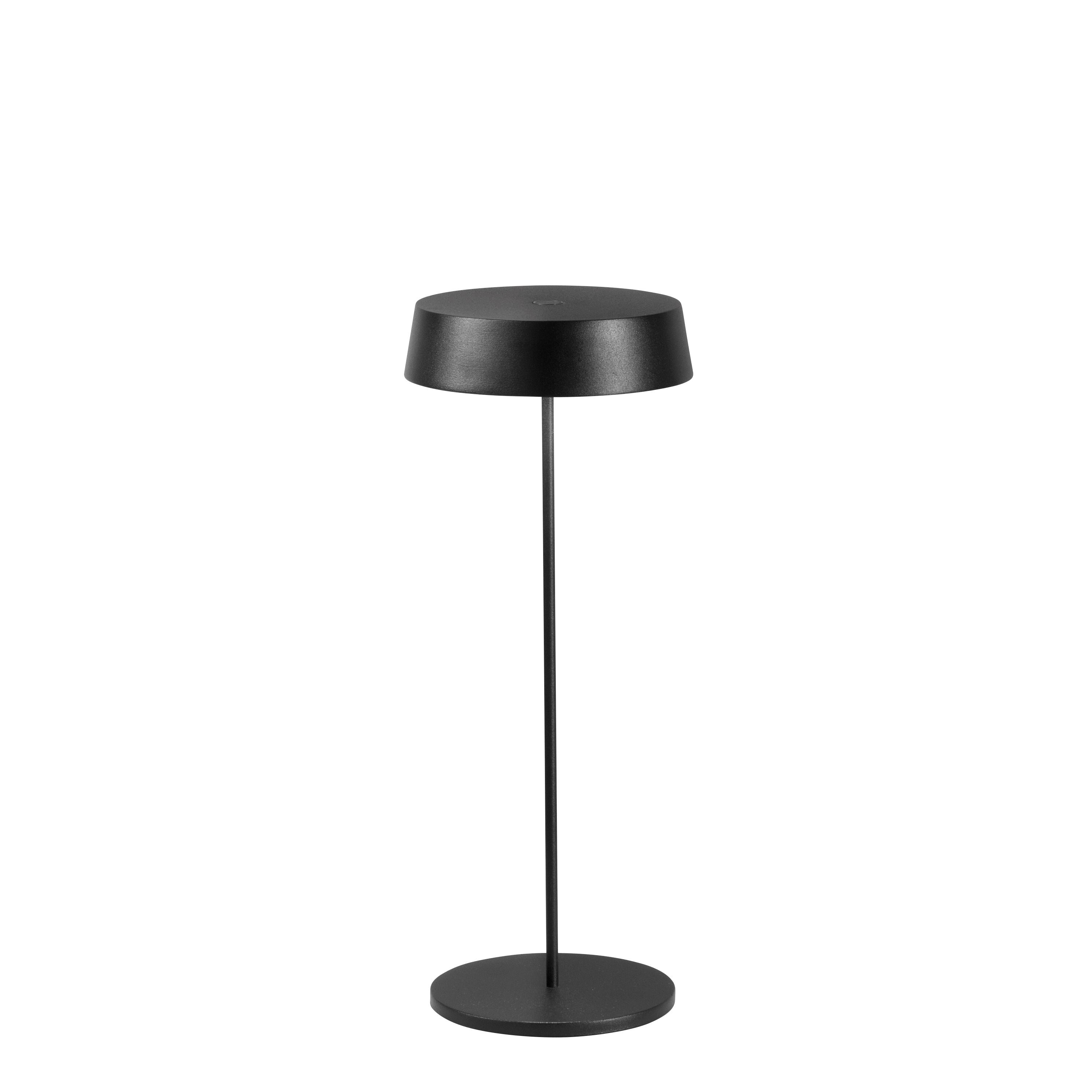 "Lampada LED ricaricabile da esterno COCKTAIL in metallo nero con touch dimmer"