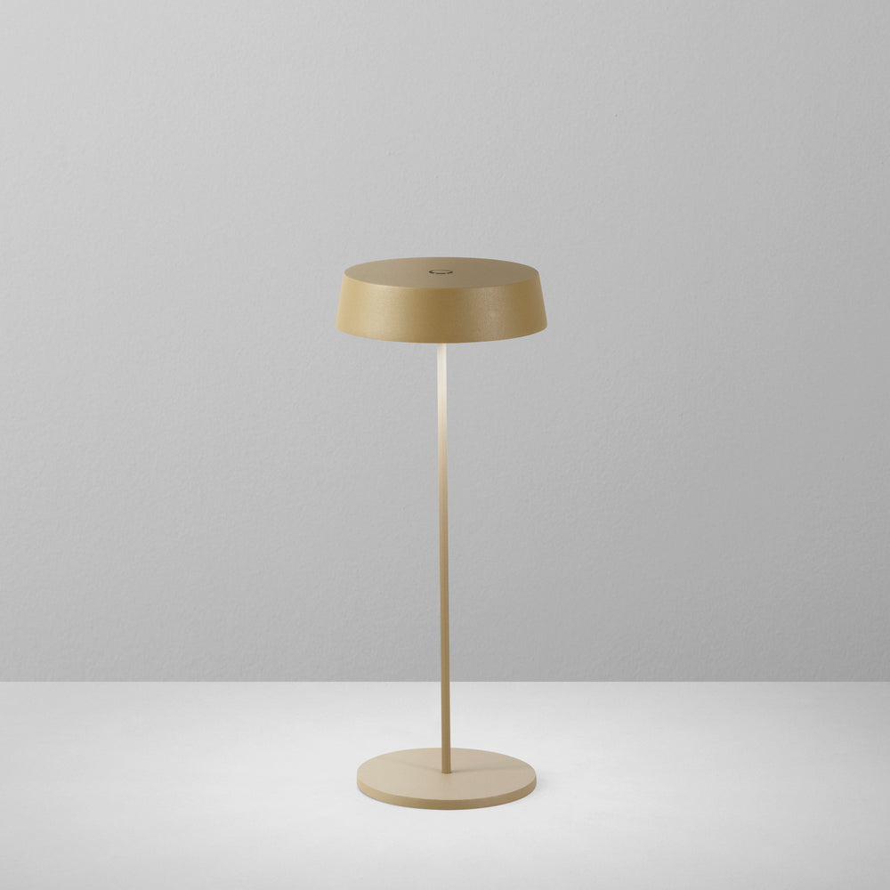 LAMPADA DA TAVOLO RICARICABILE LED COCKTAIL ORO 2,2W 192LM 3000K DIMM. IP54 29,5X12X12CM