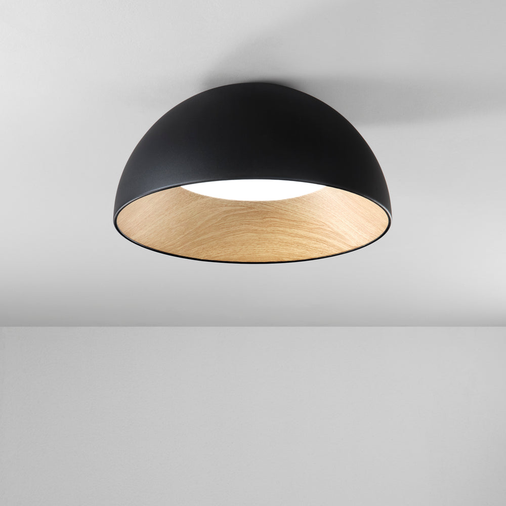 PLAFONIERA LED COCO NERA 40W 4400LM CCT 50X29CM