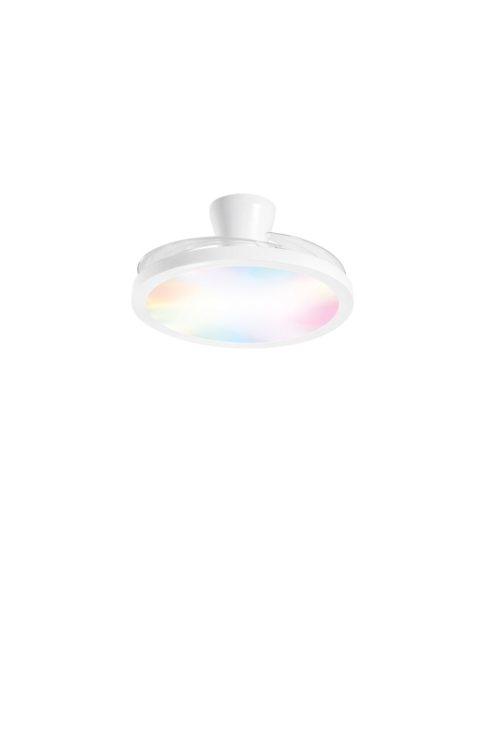 PLAFONIERA LED VENTILATORE CONDOR RETRATTILE BIANCO 35W 3900LM CCT DIMM CON RGB DIGITALE CON TELECOMANDO RF INCLUSO 24X49CM