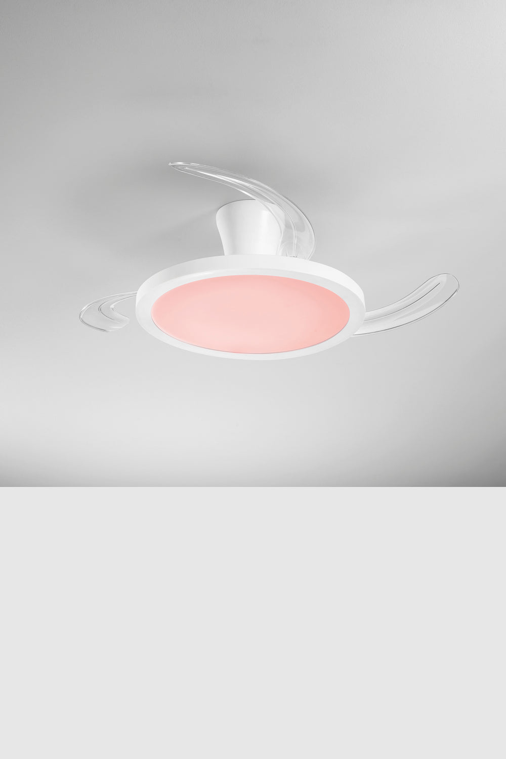 PLAFONIERA LED VENTILATORE CONDOR RETRATTILE BIANCO 35W 3900LM CCT DIMM CON RGB DIGITALE CON TELECOMANDO RF INCLUSO 24X49CM