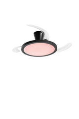PLAFONIERA LED VENTILATORE CONDOR RETRATTILE NERO 35W 3900LM CCT DIMM. RGB DIGITALE CON TELECOMANDO RF INCLUSO 24X49CM