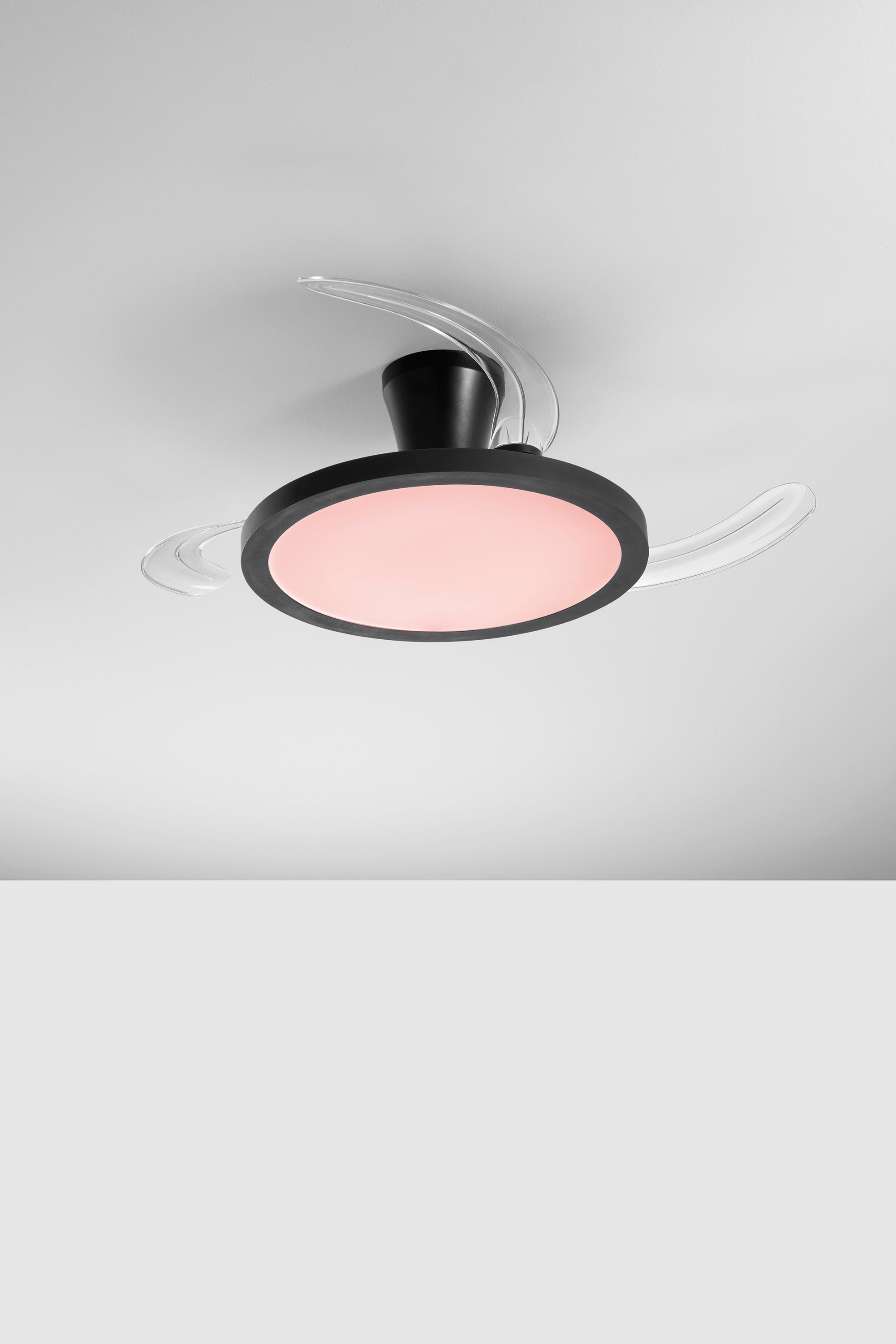 PLAFONIERA LED VENTILATORE CONDOR RETRATTILE NERO 35W 3900LM CCT DIMM. RGB DIGITALE CON TELECOMANDO RF INCLUSO 24X49CM