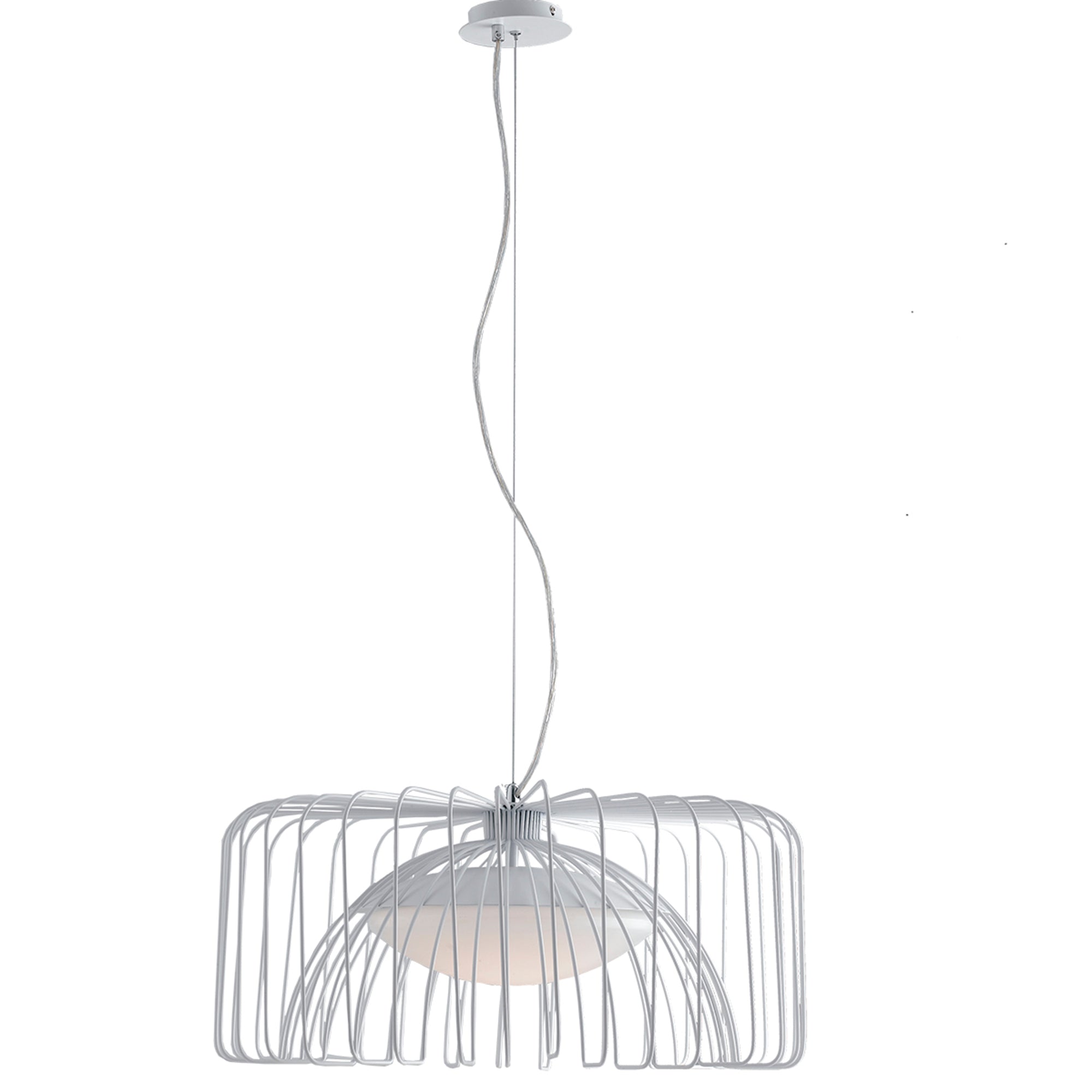"Lampadario a sospensione COUGAR in metallo bianco 24W 4000K (luce naturale)"