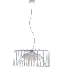 "Lampadario a sospensione COUGAR in metallo bianco 24W 4000K (luce naturale)"