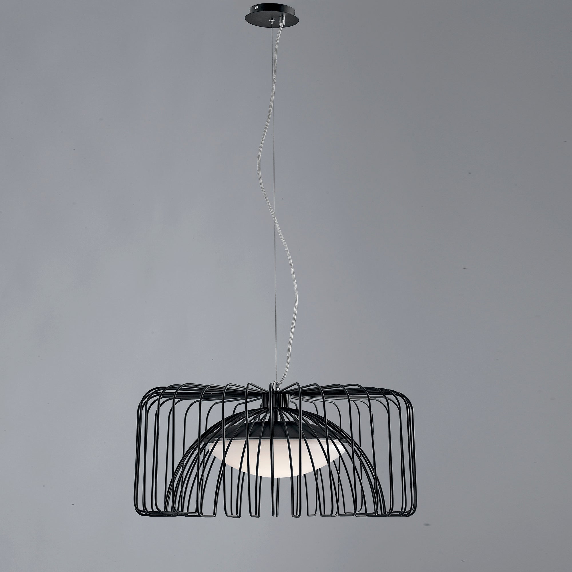 SOSPENSIONE LED COUGAR NERA 24W 2740LM 4000K 50X26X120CM