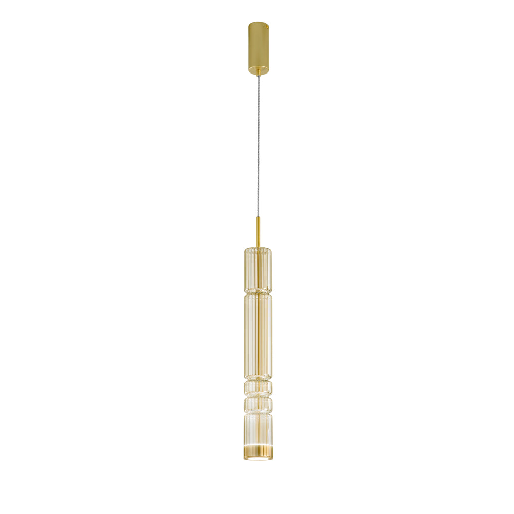 SOSPENSIONE LED CROOKES AMBRA 8W 800LM CCT 8X8X234CM