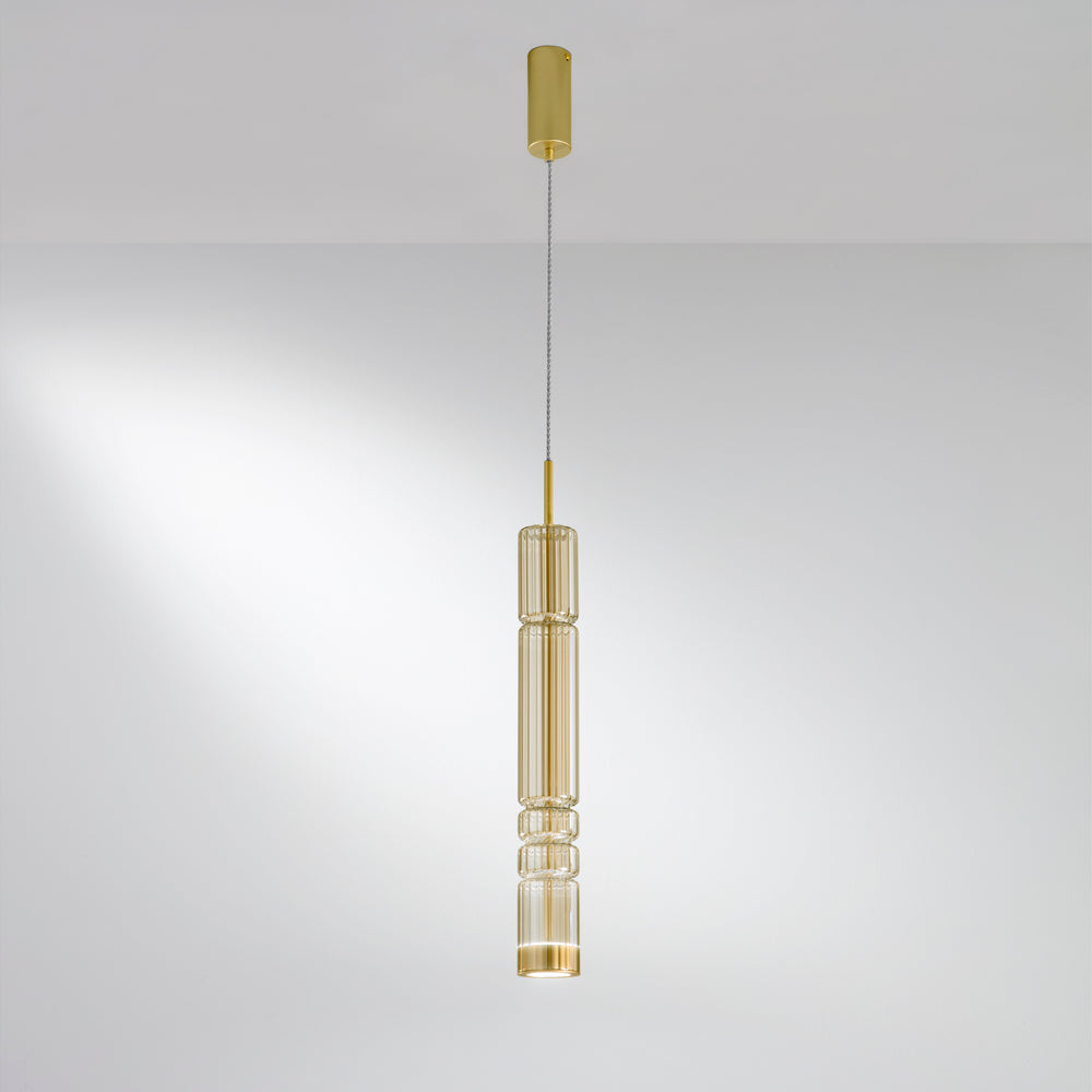SOSPENSIONE LED CROOKES AMBRA 8W 800LM CCT 8X8X234CM