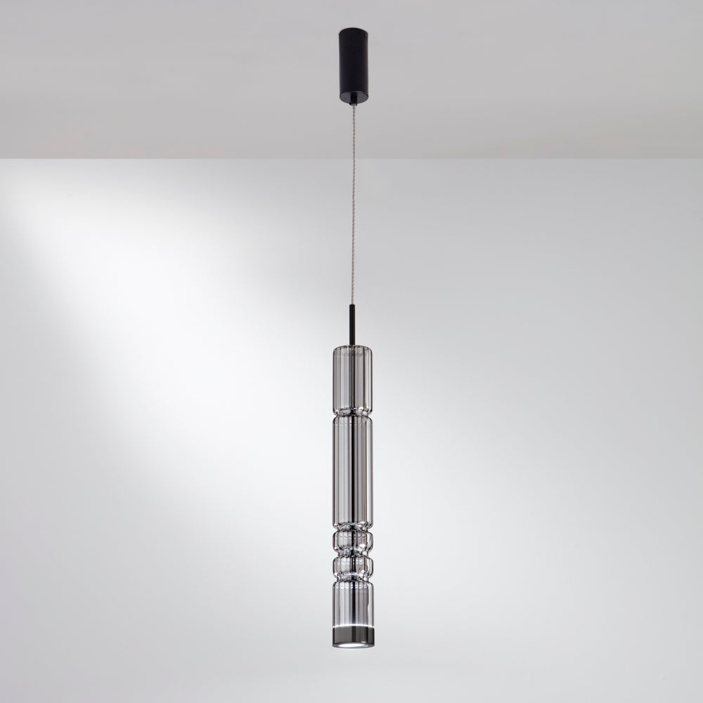 SOSPENSIONE LED CROOKES FUME' 8W 800LM 3000K 8X8X234CM