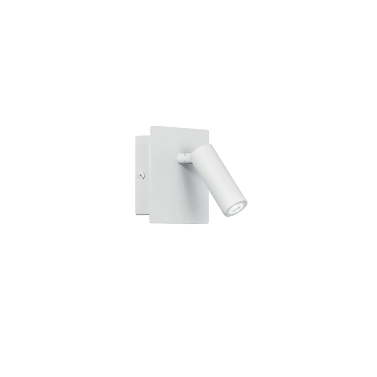"Applique LED DICKENS in alluminio bianco con punto luce orientabile"