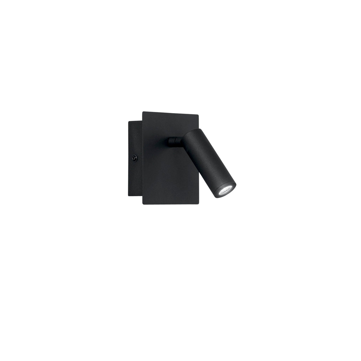 "Applique LED DICKENS in alluminio nero con punto luce orientabile"
