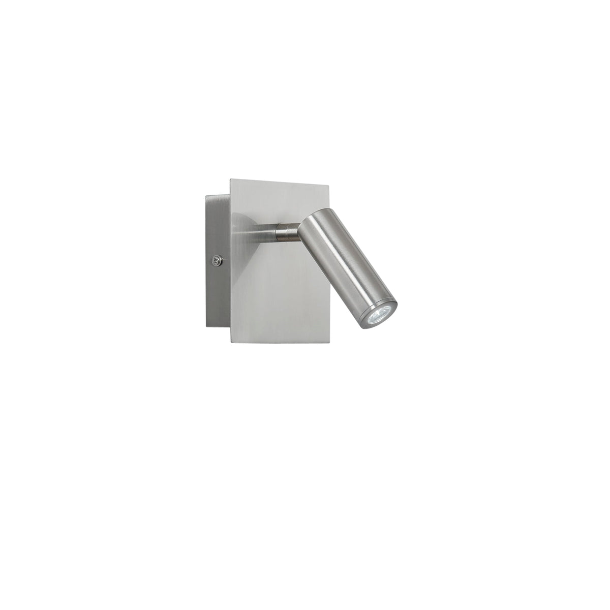 "Applique LED DICKENS in alluminio nichel con punto luce orientabile"