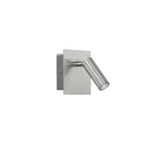 "Applique LED DICKENS in alluminio nichel con punto luce orientabile"