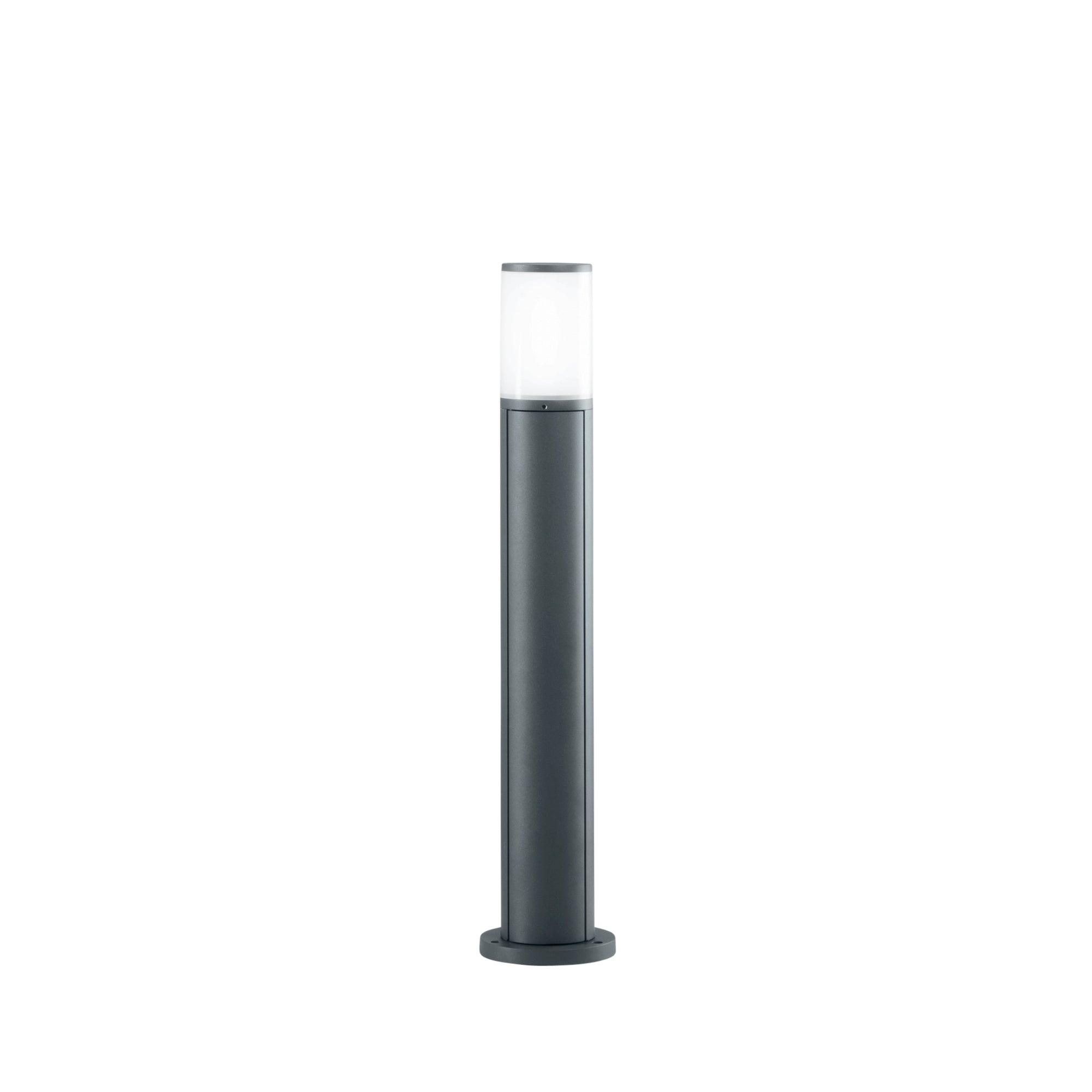 "Paletto LED da esterno DISCOVERY antracite con prese Schuko 13W luce naturale 65cm"