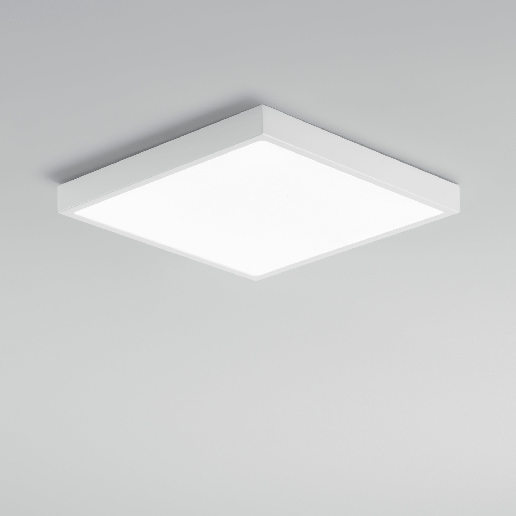 PLAFONIERA LED DOMO BIANCA QUADRATA 24W 2700LM 4000K IP44 24X24X2,4CM