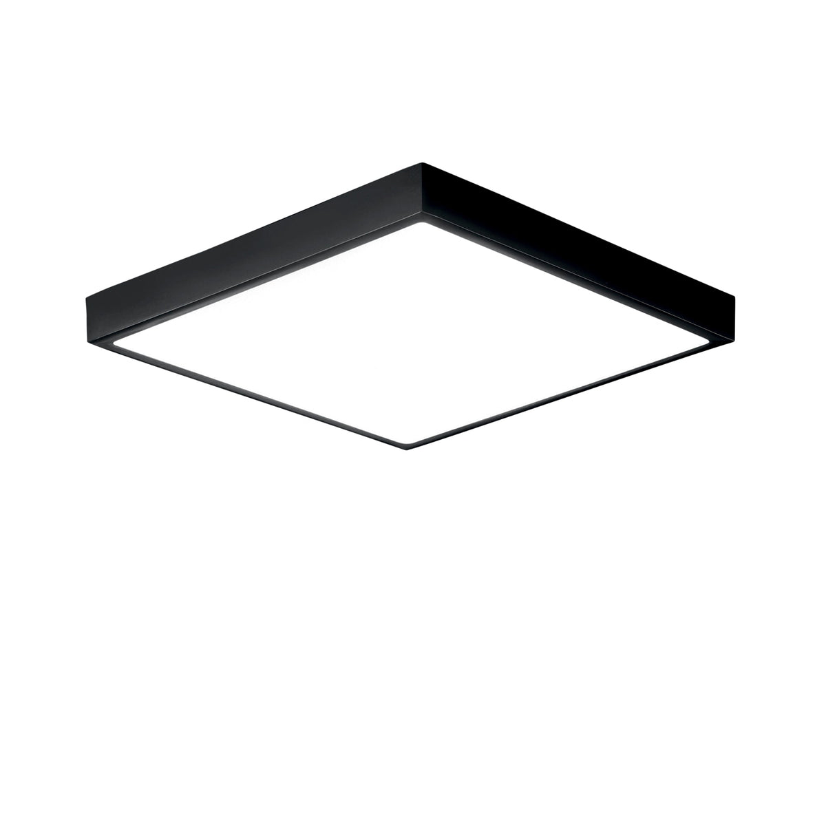 "Plafoniera da bagno LED DOMO quadrata nera 24W luce naturale 24 cm."