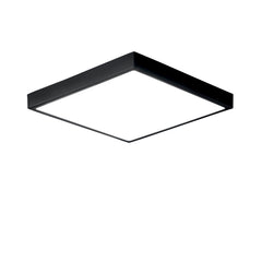 "Plafoniera da bagno LED DOMO quadrata nera 24W luce naturale 24 cm."